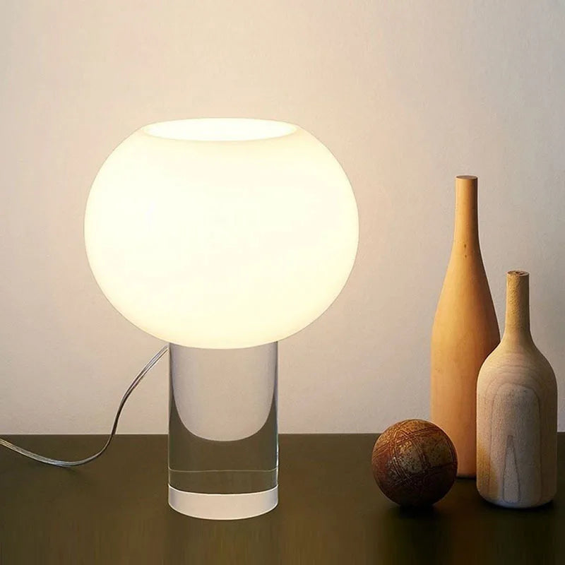 lampe à poser en verre vintage design pour décoration intérieure