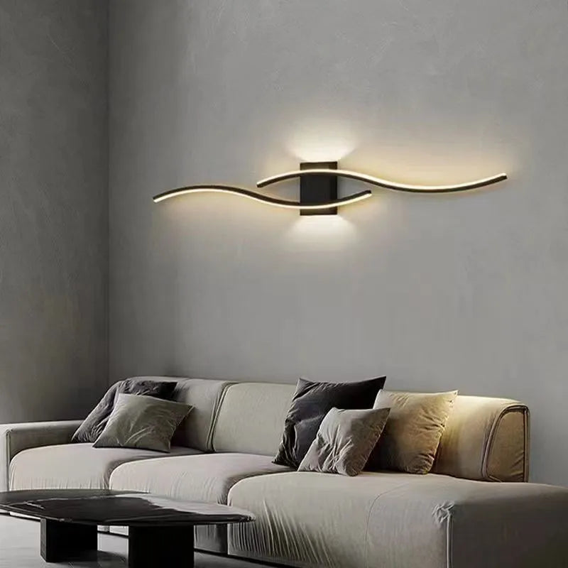 applique murale LED lampe longue bande appliques TV fond éclairage décoratif pour chambre salon maison intérieur luminaire - vue 4 sur 10