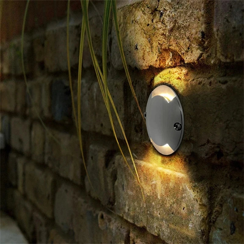 DC12V 1W Ultra-mince Led extérieur étanche jardin terrasse pelouse lampe IP67 étape escalier pont sol Spot monté en Surface projecteur