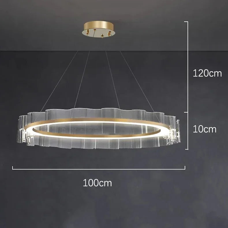 lustre moderne en aluminium et acrylique design nordique pour intérieur - vue 10 sur 10