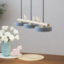 Moderner nordischer LED-Kronleuchter mit Vogel-Dekoration und Macaron-Farben aus Eisen