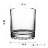 Verres whisky old fashioned motif relief vintage