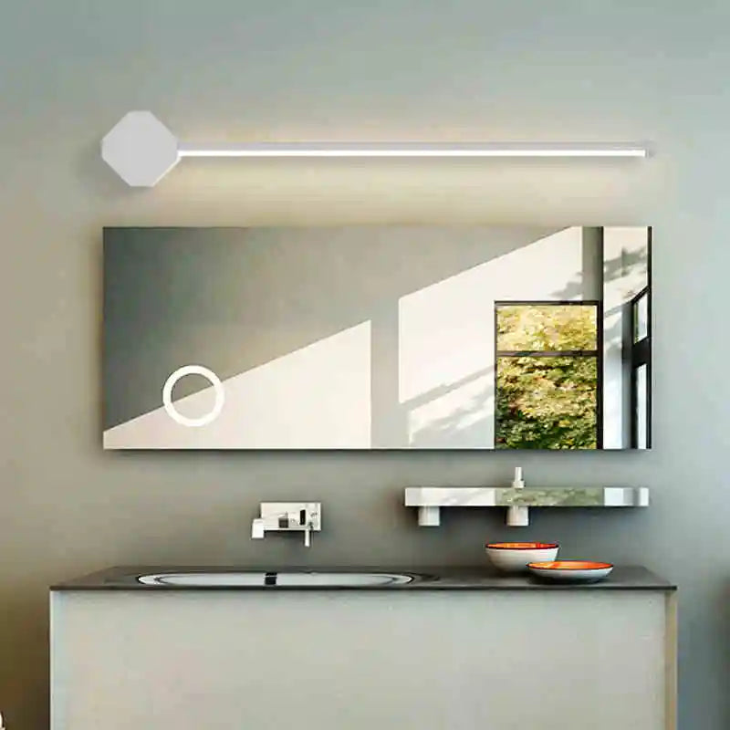 lampe de vanité led aluminium pour miroir et maquillage moderne - vue 5 sur 9