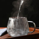 Tasses verre borosilicate 400 ml motif rayures