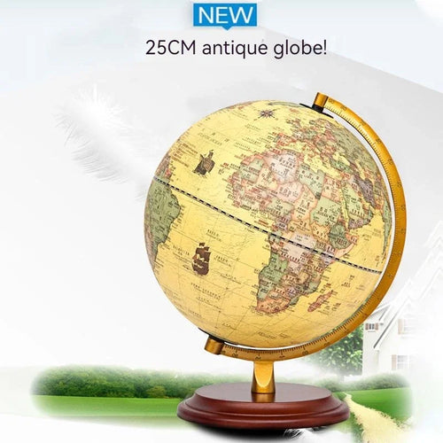 lampe à poser rétro avec globe terrestre rotatif décoratif - vue 11 sur 10