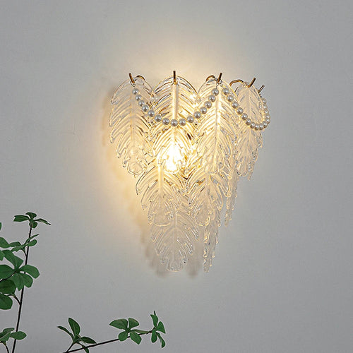 LED-Wandleuchte aus Glas mit Naturmotiven Luxus - vue 3 sur 15