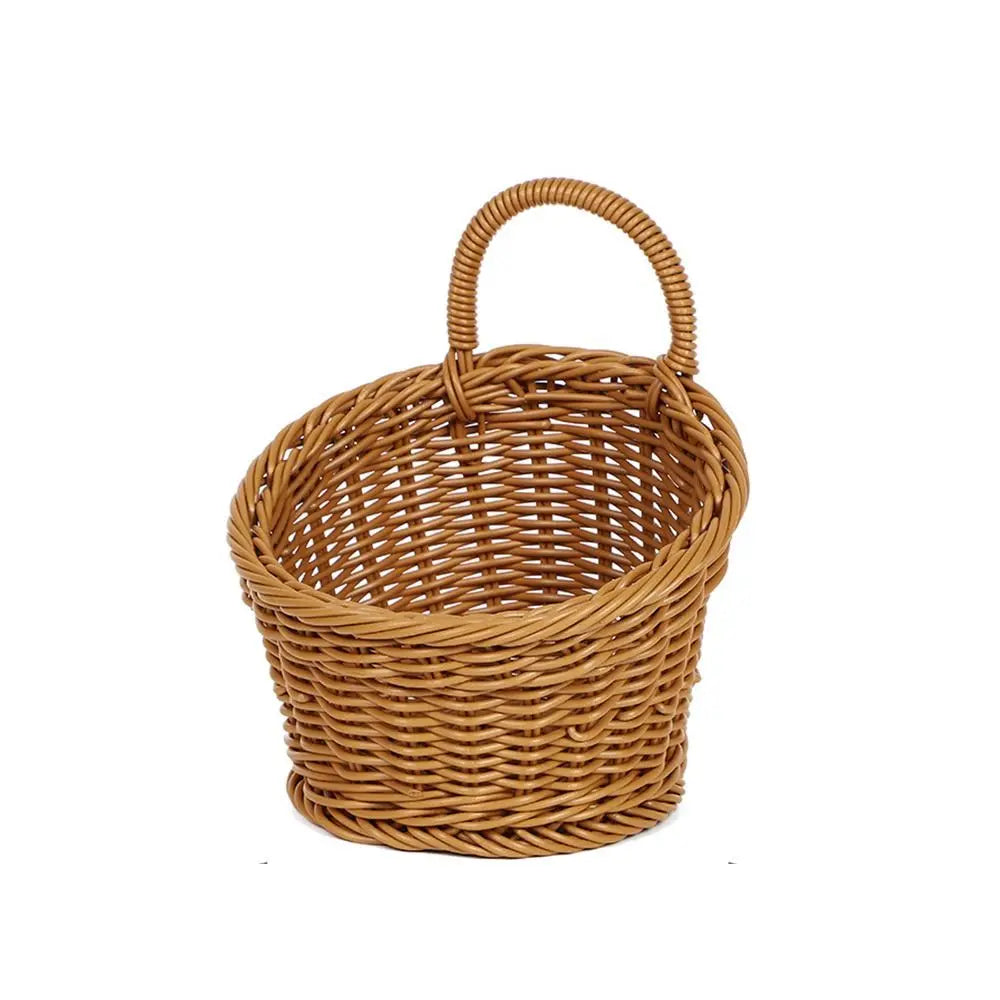 panier de rangement en rotin tissé à la main pour fruits légumes et fleurs - vue 13 sur 14