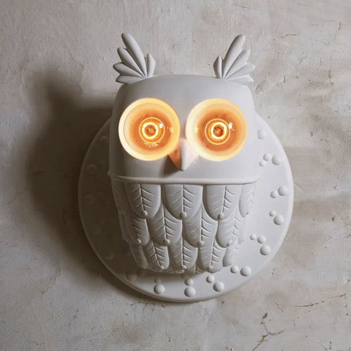 Applique murale nordique postmoderne en résine hibou