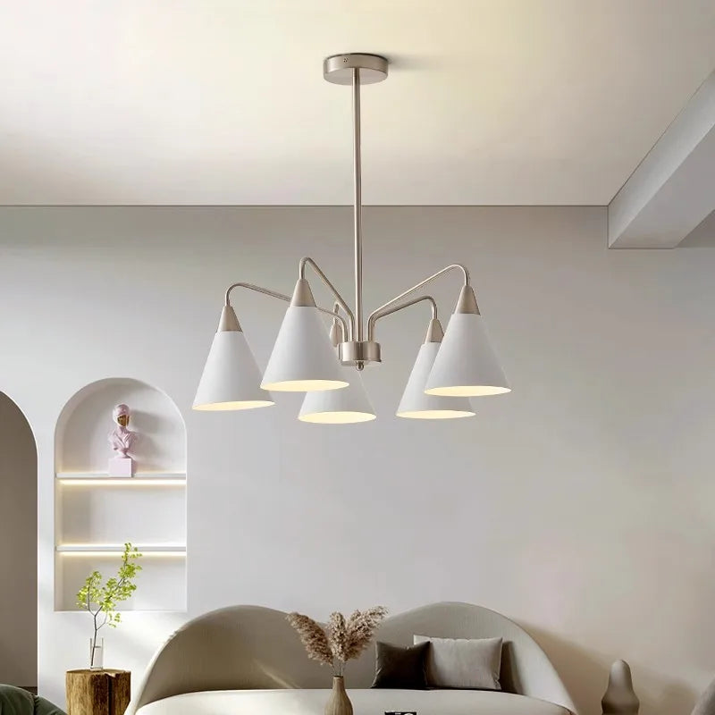 lustre moderne en fer design pour décoration intérieure lumineuse - vue 5 sur 7