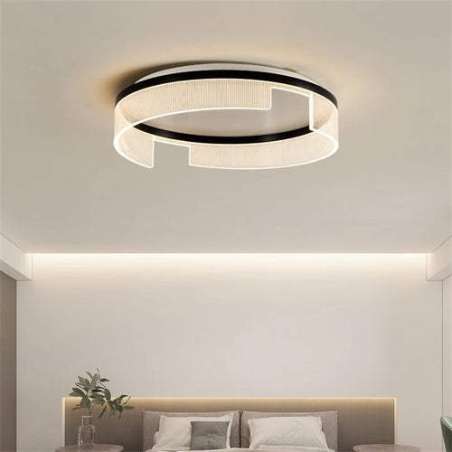 Moderner LED-Deckenleuchte Rund aus Metall und Acryl für Innenbereiche - vue 6 sur 13