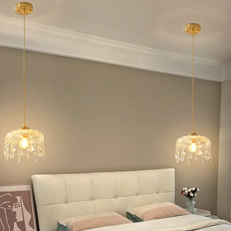 suspension en verre moderne design rétro pour décoration intérieure luxe - vue 5 sur 13