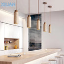 lustre led en pierre de grotte style wabi-sabi