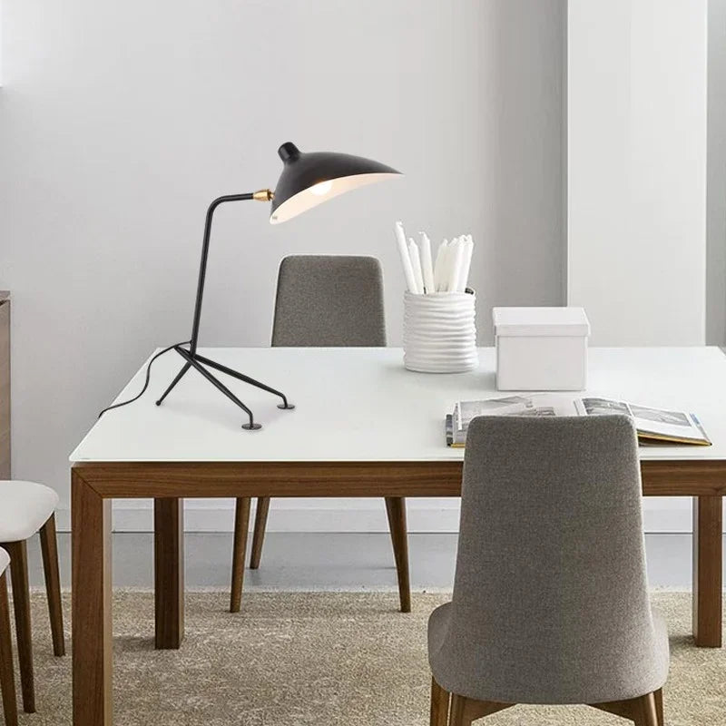 French Designer Tripod Table Lamps Desk Light for Study Reading Beside Bedroom - vue 6 sur 7
