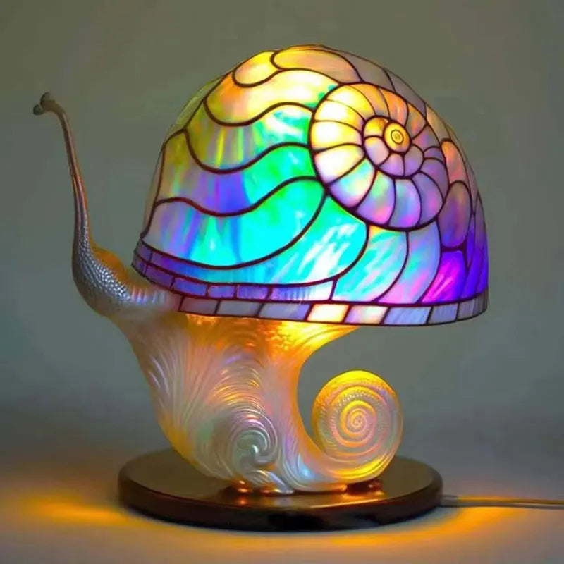 Lampe de Table Vintage en résine teintée champignon - vue 5 sur 8