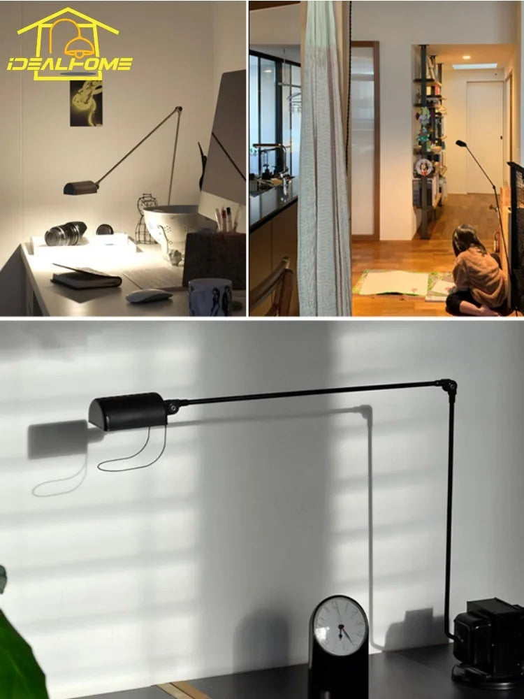 lampadaire à moteur à intensité variable design italien avec bras pivotant - vue 11 sur 16