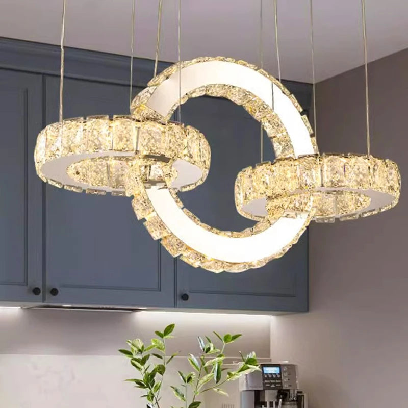 lustre led moderne suspension pour éclairage intérieur décoratif - vue 5 sur 7