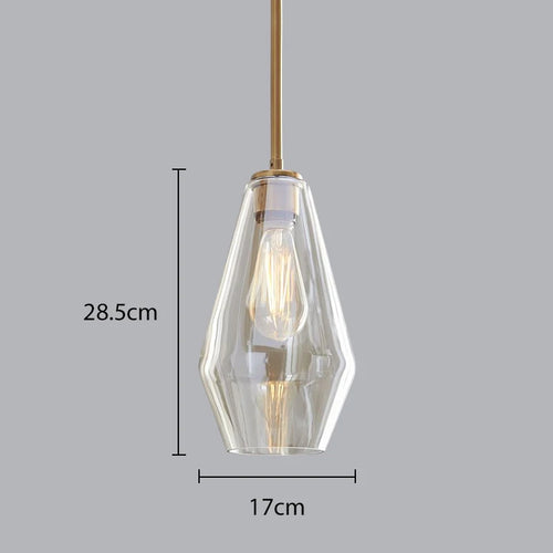 Moderne Glas-Pendelleuchte im kreativen nordischen Minimalismus - vue 15 sur 14