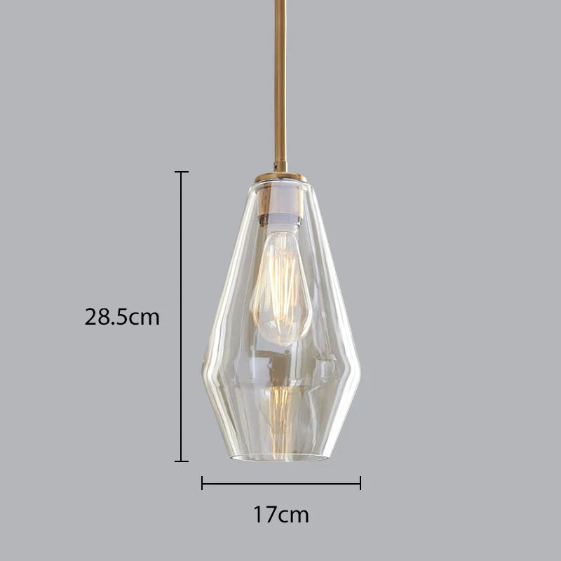 Moderne Glas-Pendelleuchte im kreativen nordischen Minimalismus - vue 14 sur 14