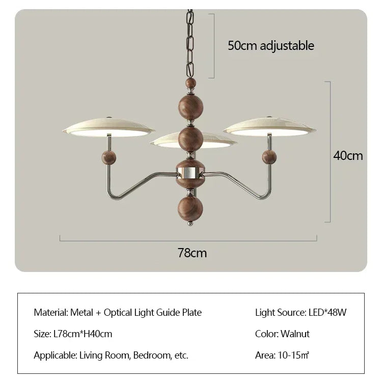 lustre moderne nordique design soucoupe volante avec lumière led - vue 12 sur 11