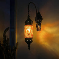 Mediterrane Wandleuchten im Boho-Retro-Mosaikstil mit LED