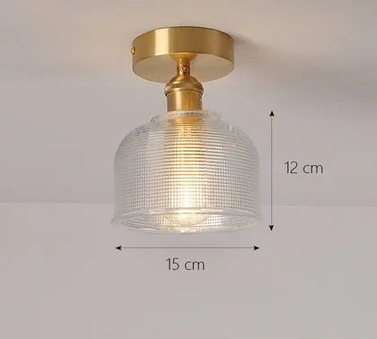 Moderner Glas-Deckenleuchte für innen und außen, lichtstark - vue 16 sur 30