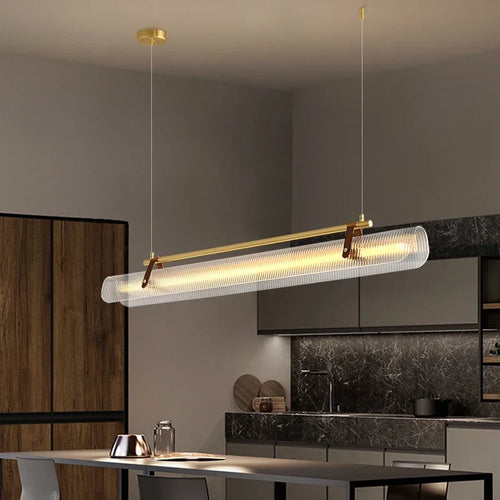 Kronleuchter aus Acryl mit LED-Band für moderne Beleuchtung - vue 2 sur 11