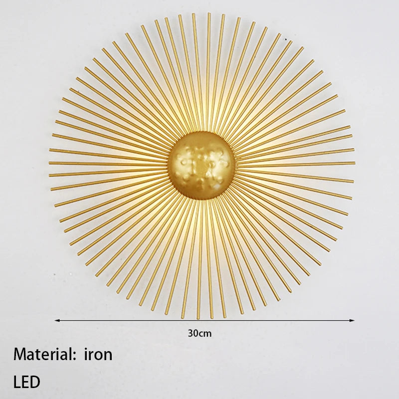 applique murale soleil led déco pour hôtel boutique - vue 8 sur 11