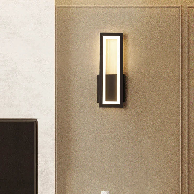 applique murale minimalistes modernes maison led applique noir blanc allée - vue 4 sur 11