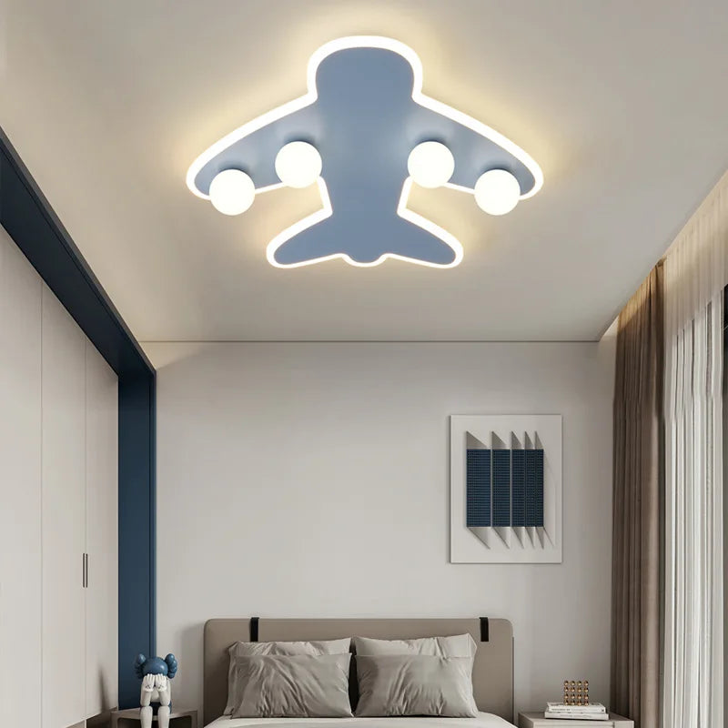Moderne LED-Deckenleuchte Flugzeug für Kinderzimmer - vue 4 sur 10