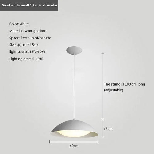 Moderne Pendelleuchte aus minimalistischem Eisen für den Innenbereich