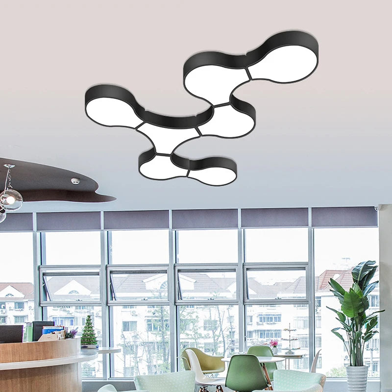 Plafonnier led moderne adn pour décoration intérieure loft café bar - vue 4 sur 24