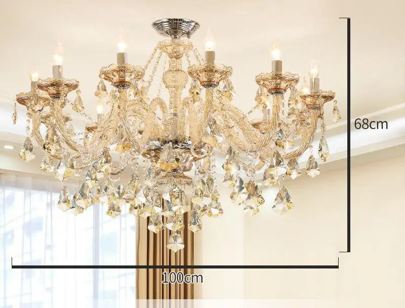 lustre en cristal moderne pour décoration intérieure élégante - vue 14 sur 15