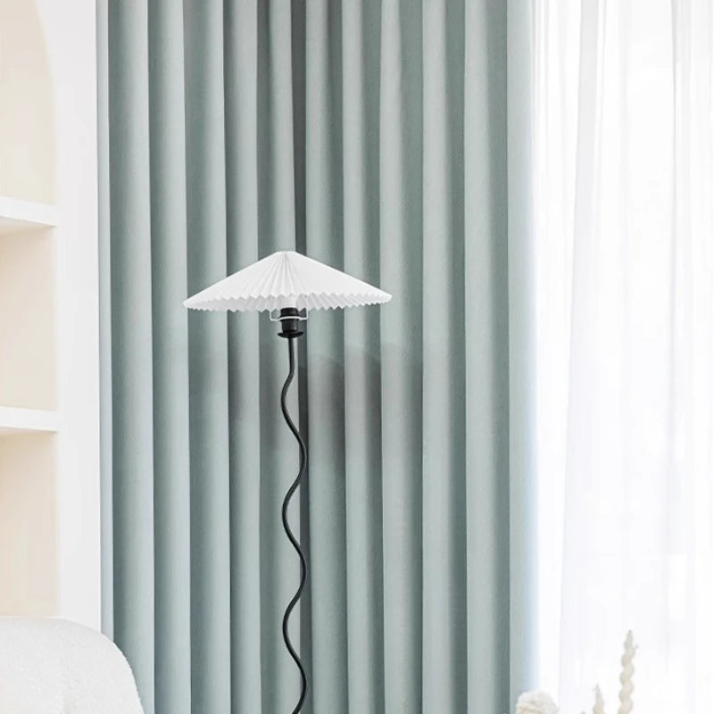 Rideau occultant style minimaliste plissé pour salon chambre