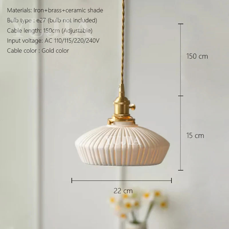 suspension japonaise en céramique style scandinave pour intérieur élégant - vue 8 sur 8