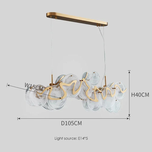 Postmoderner Kronleuchter aus Glas für luxuriöse Wohnzimmer