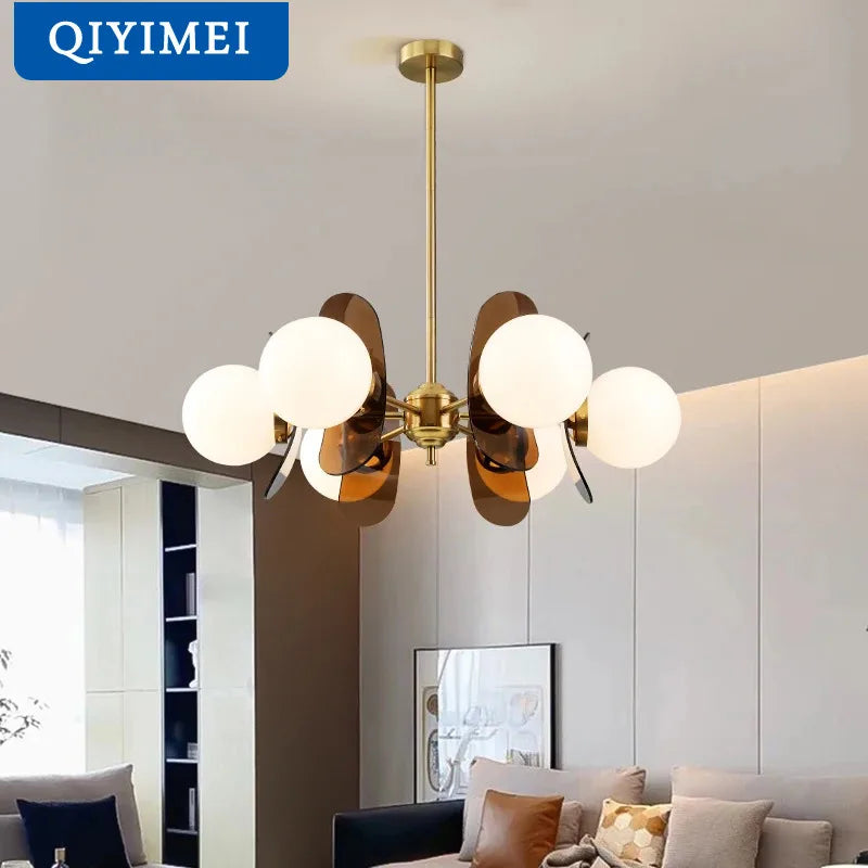 lustre lumineux décoratif pour intérieur style art suspendu - vue 4 sur 24