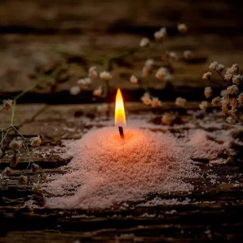 350Gwhite Snow Pearled-Candles with Wicks - Diy Candle Sand, Refillable Candl  DIY Send wick - vue 6 sur 6