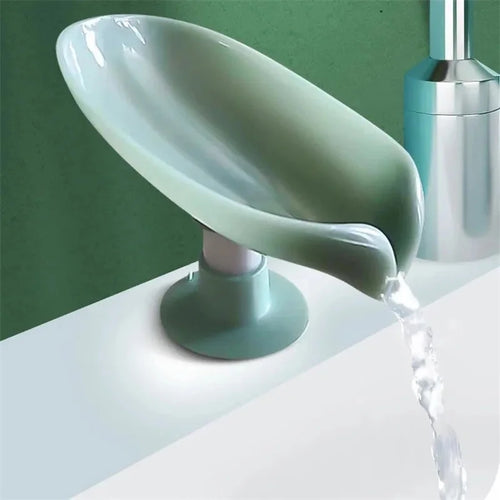 porte-ventouse créatif en forme de feuille pour rangement de savon - vue 3 sur 8