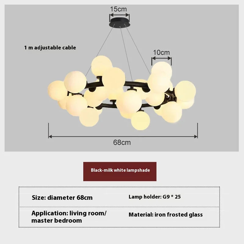 Kreative und minimalistische Pendelleuchte aus satiniertem Glas im nordischen Design