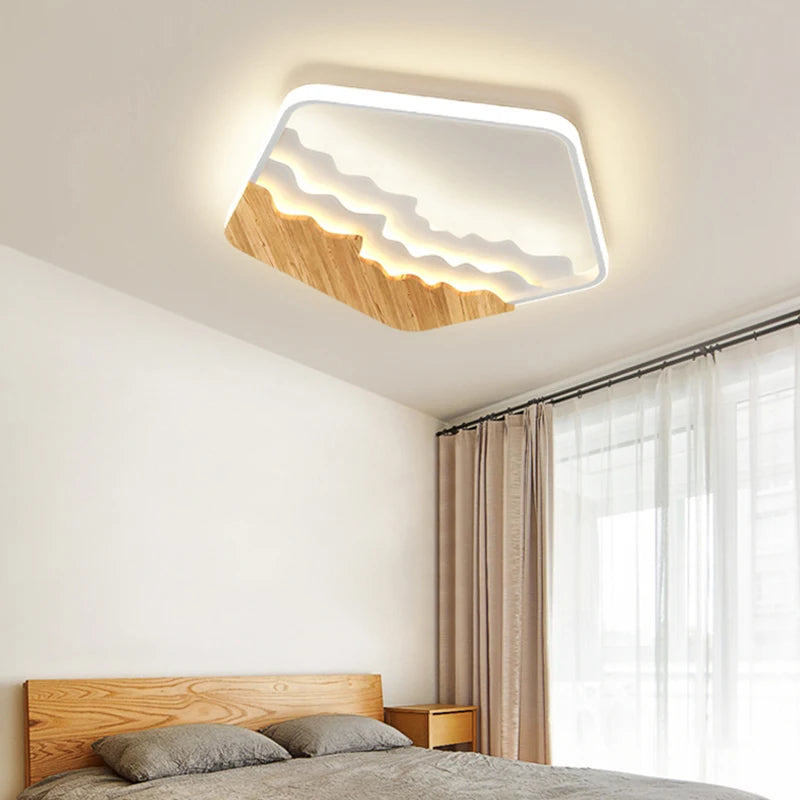 Deckenleuchte im modernen Holzstil minimalistisch für das ganze Haus - vue 6 sur 11