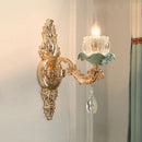 lustre de luxe moderne style européen rétro en cristal et céramique