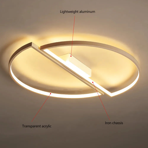 plafonnier moderne à leds pour un éclairage élégant - vue 6 sur 9