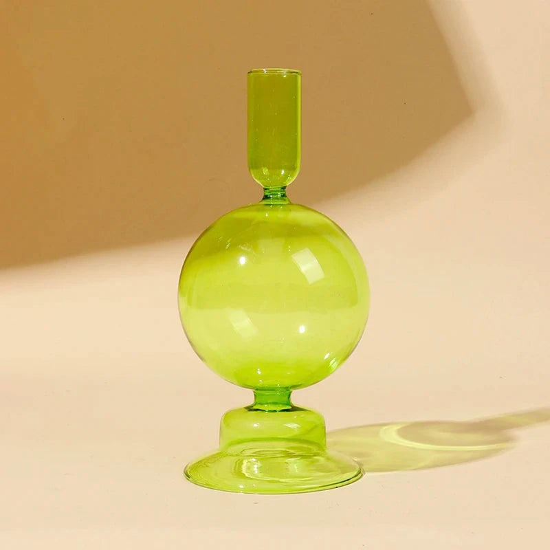 bougeoir en verre européen pour décoration et mariage - vue 10 sur 30