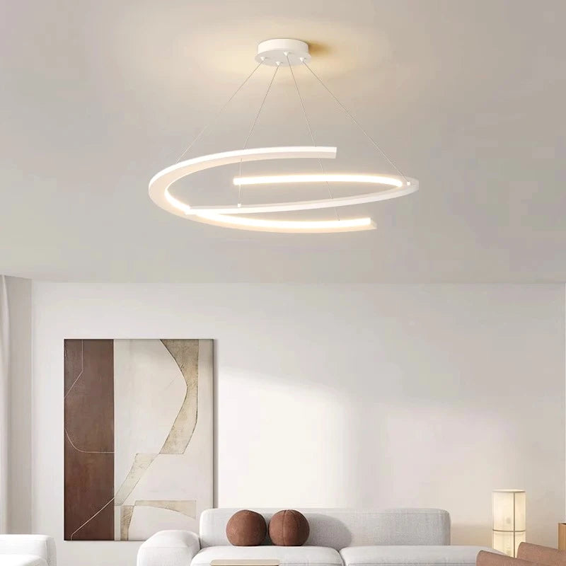 lustres modernes à led pour éclairage intérieur suspendu - vue 5 sur 8