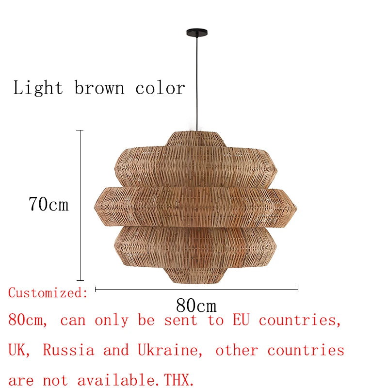 Lampes bohème créatives en rotin - vue 14 sur 14