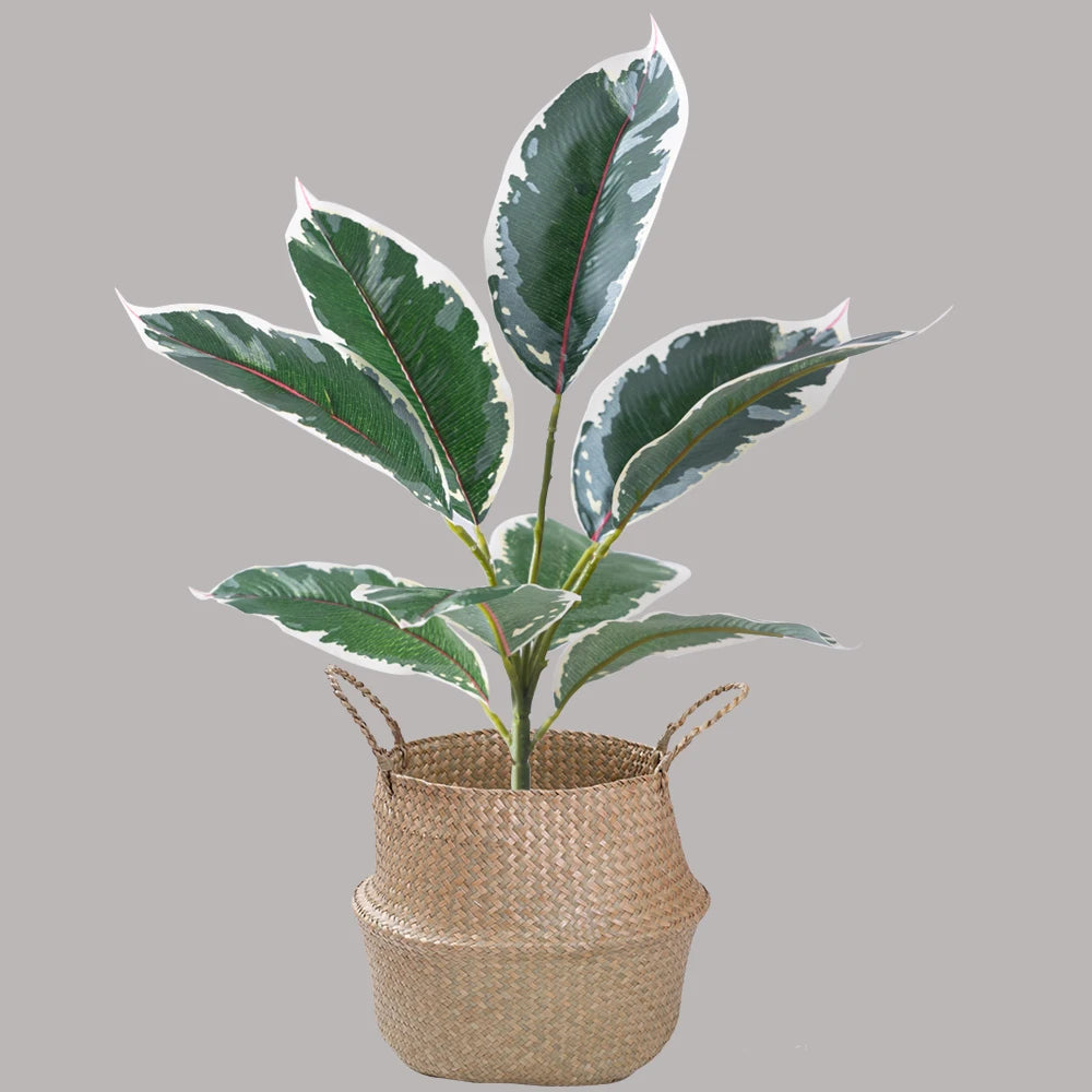 plantes artificielles branche faux ficus en caoutchouc pour décoration intérieure - vue 7 sur 13