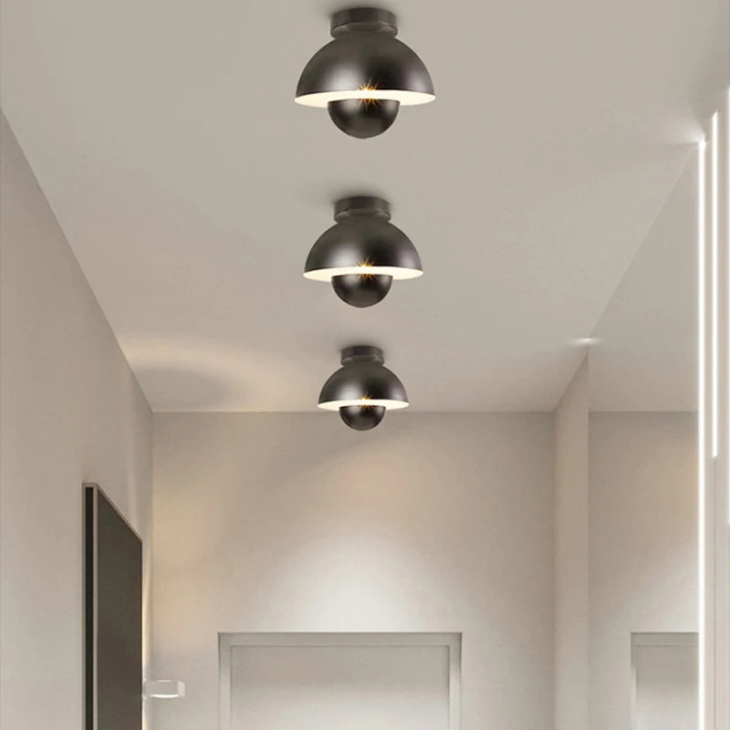 plafonnier moderne semi-circulaire en forme de pot de fleurs led