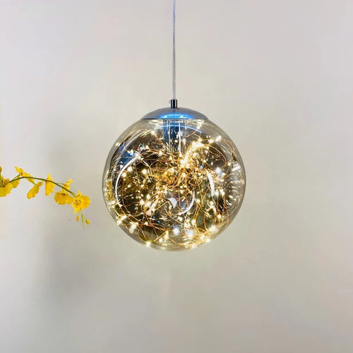 Nordischer Kronleuchter aus Glas mit Sternendekor für moderne Einrichtung - vue 2 sur 24