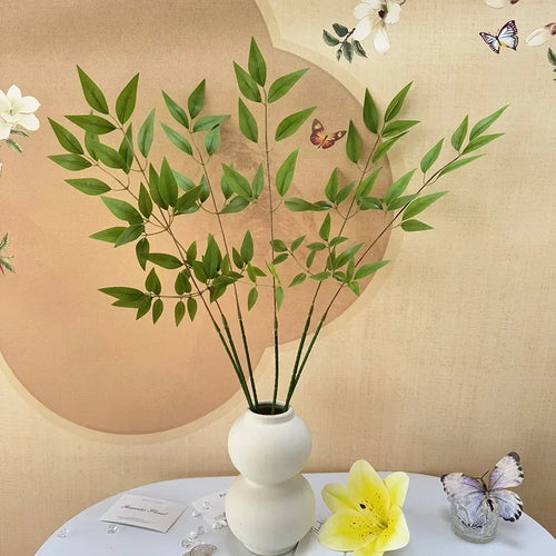 bouquet de feuilles de bambou artificielles pour décoration florale - vue 2 sur 7