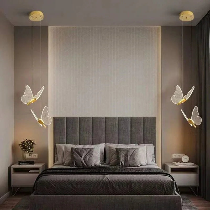 Suspension Papillon Led en acrylique - vue 4 sur 18